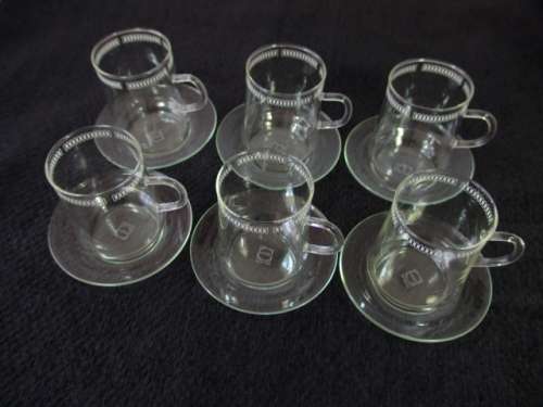 Vintage Scott Verran glass Cup Set - 12 piece