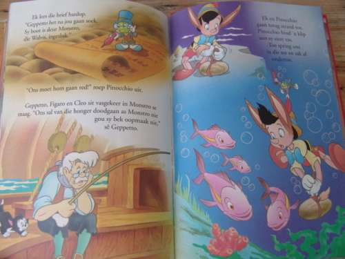 Walt Disney - Afrikaans Childrens Hardcover illustarted Story Book - Pinocchio
