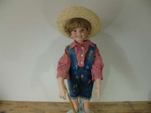Large Vintage rare Porcelain Doll from the Tom Sawyer collection - "Tom Sawyer" by D.Rupert 1996