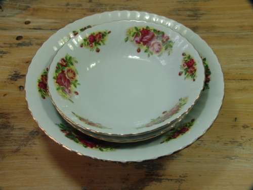 Lot of 3 Vintage Regent China Bowls "English Rose"