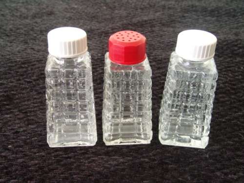 Lot of 3 Vintage glass salt and pepper shakers