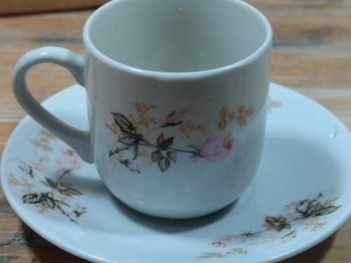 Set of six cups and saucers