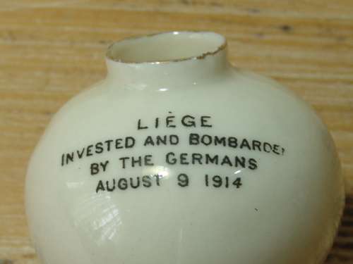 Vintage 1914 collectable miniature Vase - Stoke on Trent - Liege