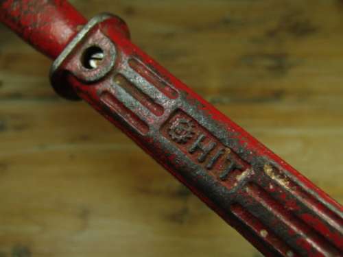 Vintage Heavy duty alloy steel slide_hammer_Nail puller. From HIT. Perfect for work or display