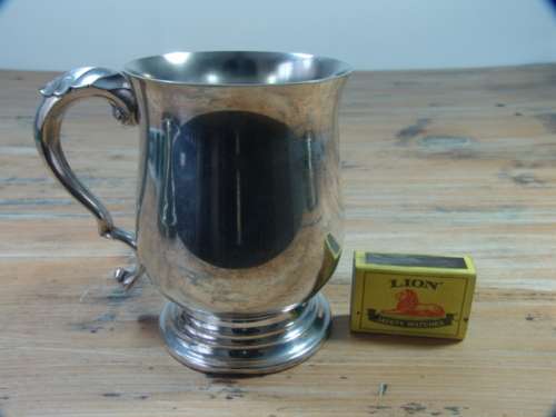 Vintage silver plated large Mug
