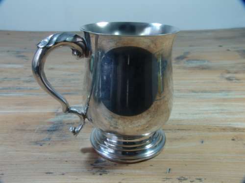 Vintage silver plated large Mug