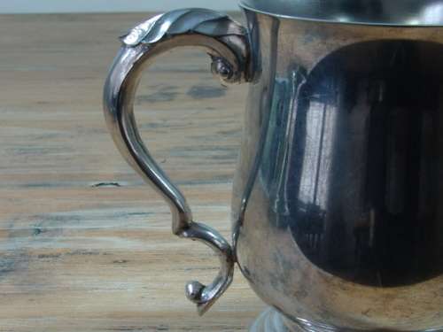 Vintage silver plated large Mug