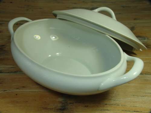 Wiesenthal classic large white oval serving Bowl with lid and handles, made in Germany