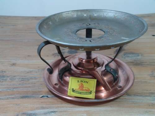 Copper fondue burner - vintage