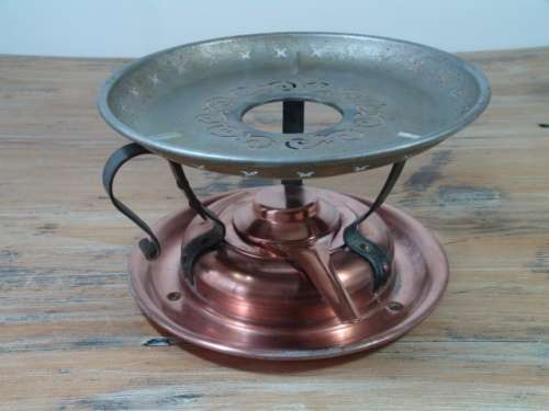 Copper fondue burner - vintage