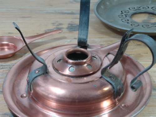 Copper fondue burner - vintage