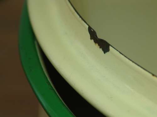 Very Large Enamel Pot with Lid, 38cm diameter x 25cm deep