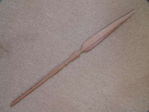 Wooden carved Spear, Vintage, 93cm long