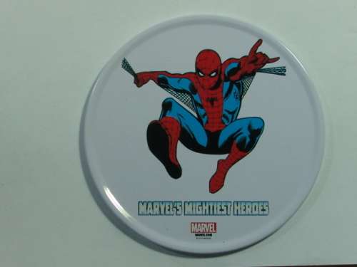 Marvel Coasters with Spiderman motive, set of 4 in tin