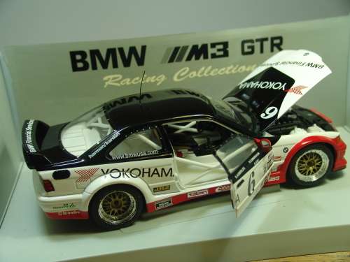 Collectable die cast scale model Car, BMW M3 GTR Racing, Boxed, 1:18
