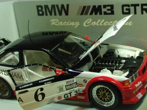 Collectable die cast scale model Car, BMW M3 GTR Racing, Boxed, 1:18