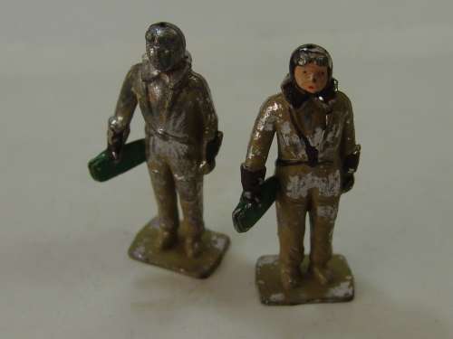 Lot of 2 collectable Lead / tin figurines, Pilots, hollow core, Larger 5cm figures, others available