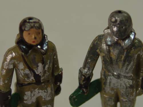 Lot of 2 collectable Lead / tin figurines, Pilots, hollow core, Larger 5cm figures, others available