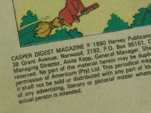 Casper the friendly Ghost digest magazine, no.4, 1990, 100 pages, vintage collectable comic book
