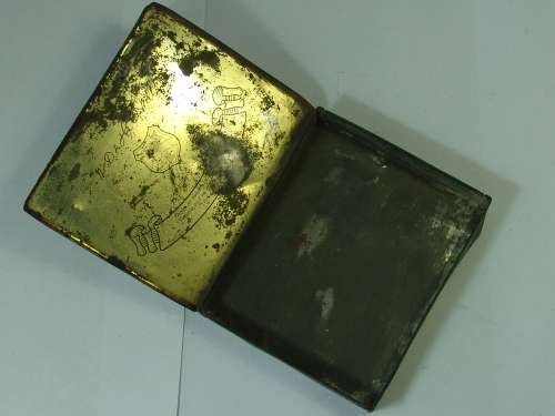 Vintage, The Three Castles Plain Cigarette Tin, 9cm x 7.5cm