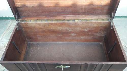Vintage Imbuia Ball and claw Kist with brass fittings