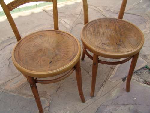 Antique 1920's Bentwood Chairs. Set of 2