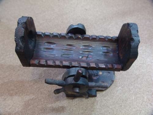 Nautical vintage wooden wine bottle holder