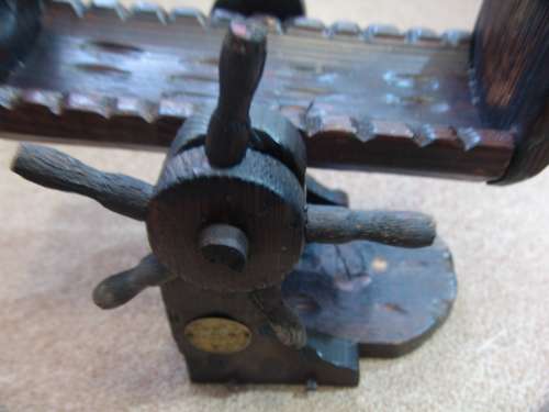Nautical vintage wooden wine bottle holder