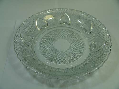 Beautiful vintage clear pressed glass Bowl, from Firna Indonesia - 23cm diameter