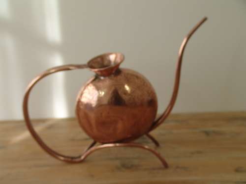 Vintage copper Teapot ornament - 20cm x 36cm