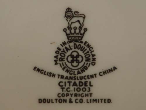 Royal Doulton translucent porcelain complete Tea service. Citadel, TC 1003. 15 piece, serves 6