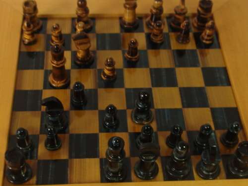 Tiger eye Chess Set, with Tiger eye chess Pieces and Board, Yellow wood frame, Large 46cm x 46cm