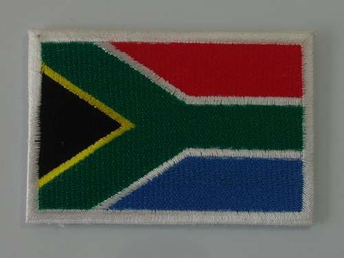 Embroidered South African Flag badge / patch - 7cm x 4,5cm