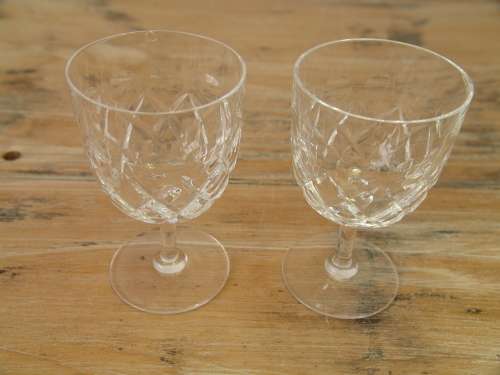 Vintage Crystal stemmed glasses - 2 in the lot