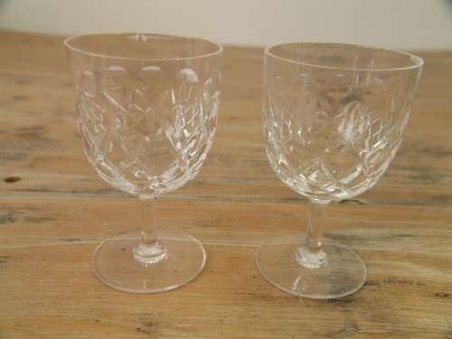 Vintage Crystal stemmed glasses - 2 in the lot