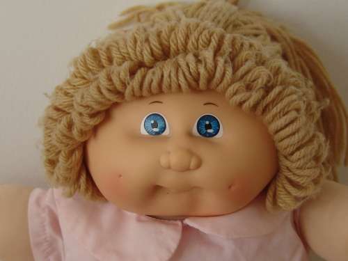 Vintage large original signed 1982 Cabbage Patch Doll in period Chicco clothing, 43cm