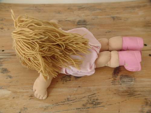 Vintage large original signed 1982 Cabbage Patch Doll in period Chicco clothing, 43cm