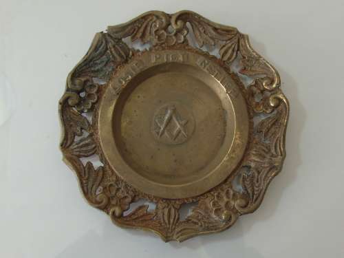 Masonic Free Mason solid brass Plaque, Losie Piet Retief, 15cm diameter, 550g