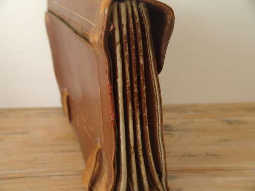 Vintage Sapro genuine leather briefcase, 40cm x 30cm
