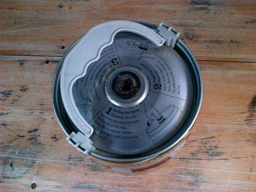 Large tin Castle Lager Beer can with sprout, 5 Litre, 25cm high, 16cm diameter