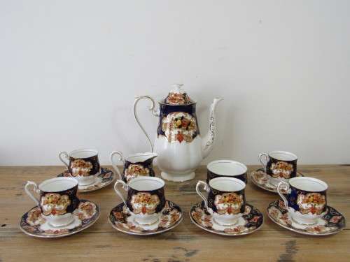 Royal Albert Heirloom Coffee set, complete 6 setting with Pot - others available