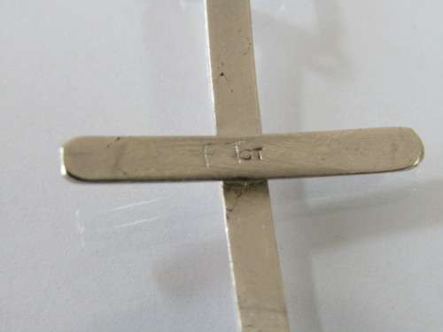 Vintage silver rope Necklace with solid silver cross Pendant, 44cm, 107g