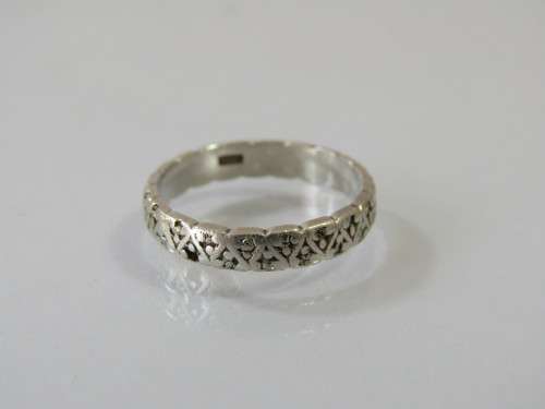 Vintage sterling silver pinky Ring, stamped, 1.9g
