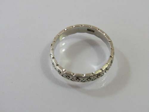 Vintage sterling silver pinky Ring, stamped, 1.9g