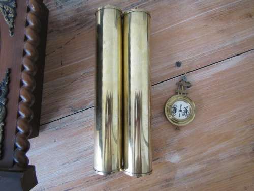 Mauthe wooden mechanical Wall Clock with original mechanism, pendulum and weights,30cm x 29cm x 10cm