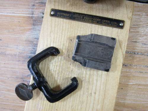 Large early 1900's Acme no.1 cast iron industrial Stapler, USA, 20cm x 20cm x 10cm, working