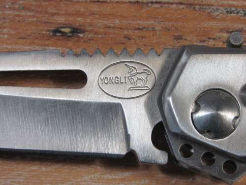 Excellent quality Yongli spring flick Knife with light, stainless steel, 11cm closed 20cm open
