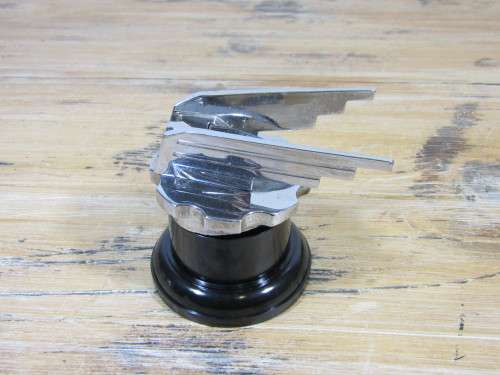 1956 Wolsley 1500cc chrome Car Mascot, mounted on bakelite base, excellent condition