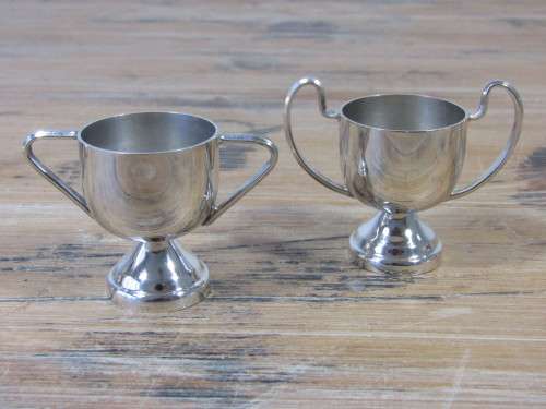 Lot of 3 vintage silver plated Trophies, excellent condition