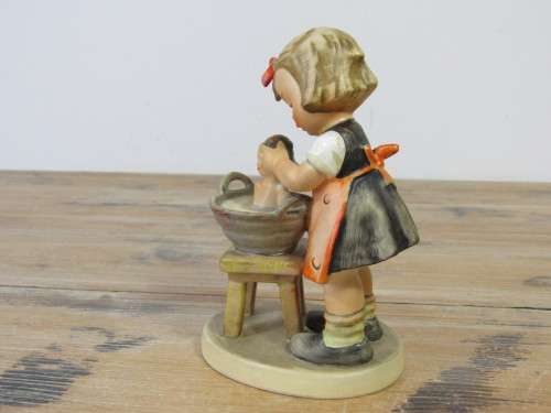 Vintage Goebel Hummel Figurine, West Germany, Doll bath, No.319, 1964 to 1972, 12cm